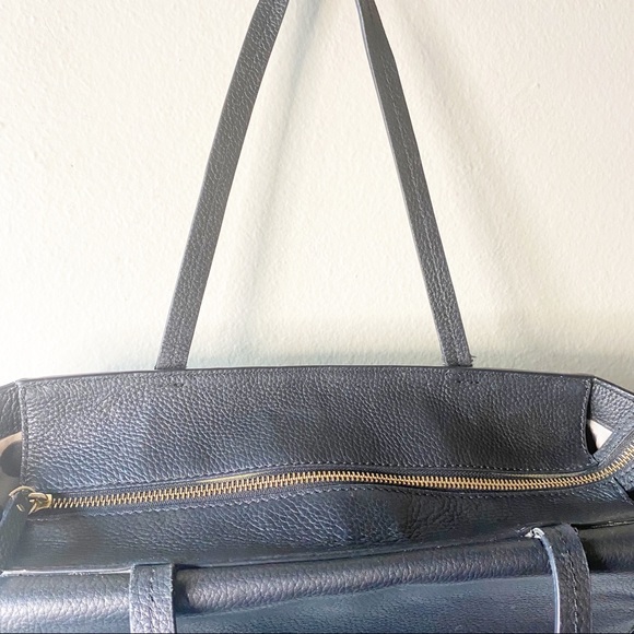 KATE SPADE Black Leather Suede Tote Purse - Picture 11 of 14